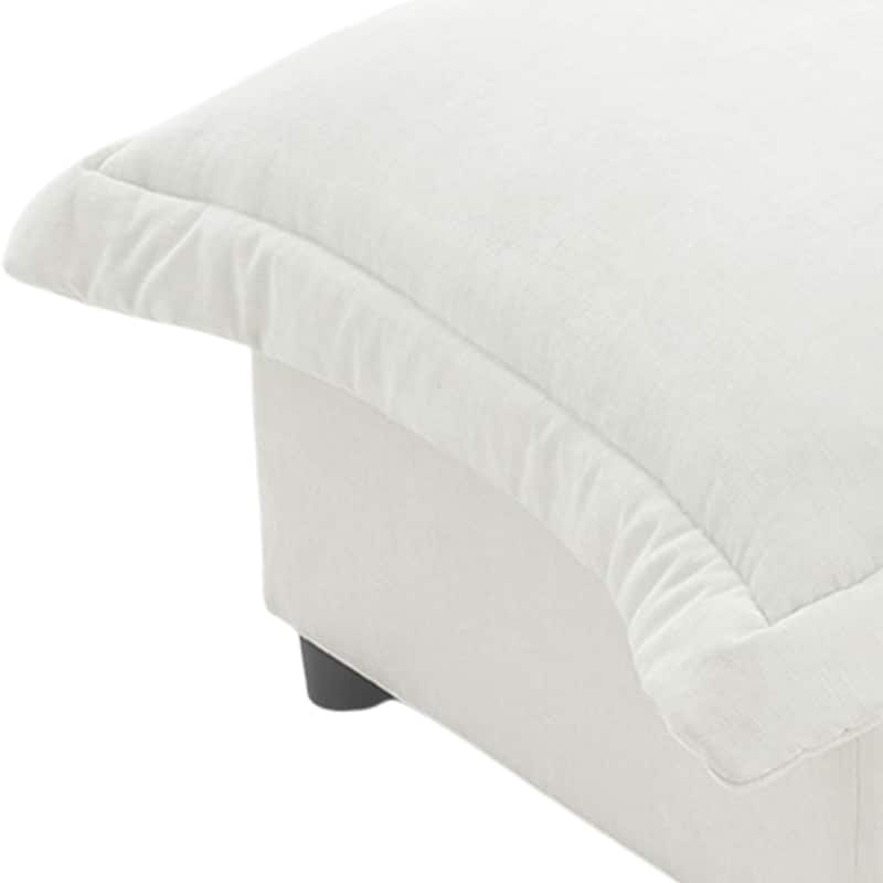 37"W Oversized Upholstered Chenille Rectangle Cloud Ottoman