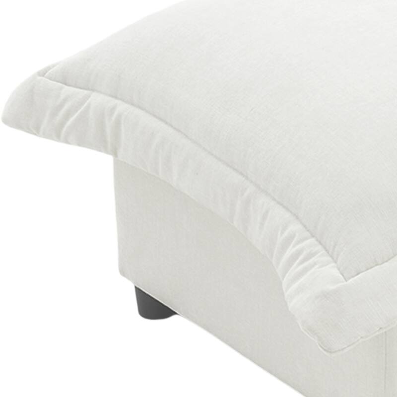 Casual 40"W Oversized Soft Comfy Cloud Chenille Chaise Lounge with Ottoman