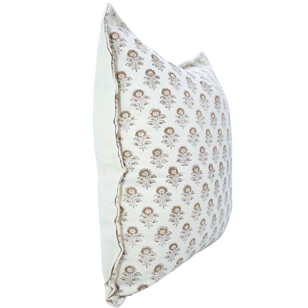 Fabdivine Handmade Block Print Cushion Cover Throw Home Décor Double Oxford Edges Pillow Case