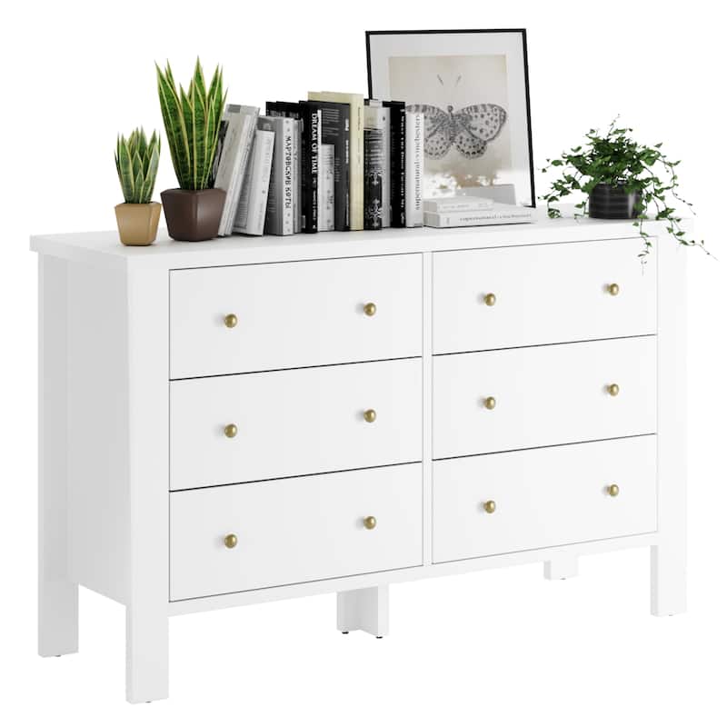 6 Drawer Dresser For Bedroom With Modern Style