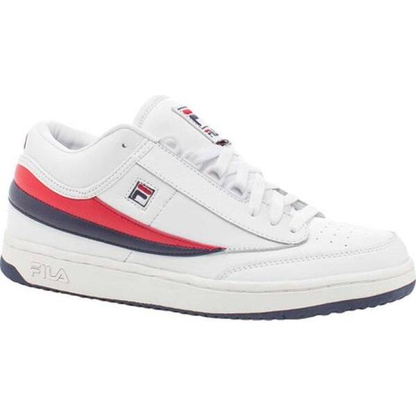 Shop Fila Men S T1 Mid White Fila Navy Fila Red Overstock 20545607