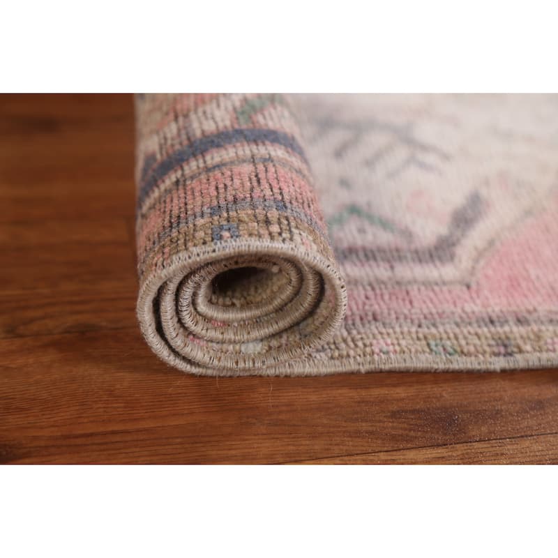 Antique Look Anatolian Turkish Rug Hand-knotted Oriental Wool Carpet - 1'7" x 3'3"