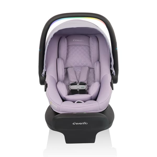 slide 2 of 5, Evenflo LiteMax NXT Infant Car Seat with SensorySoothe Agate Purple