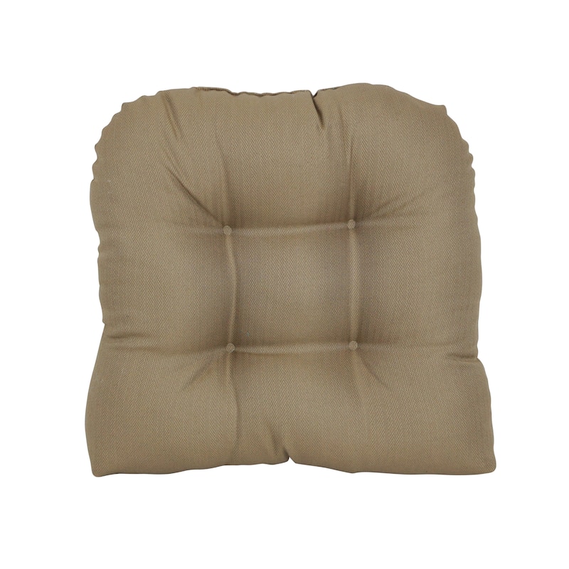 19-inch Rounded Back Premium Woven Outdoor Chair Cushion - 19 x 19