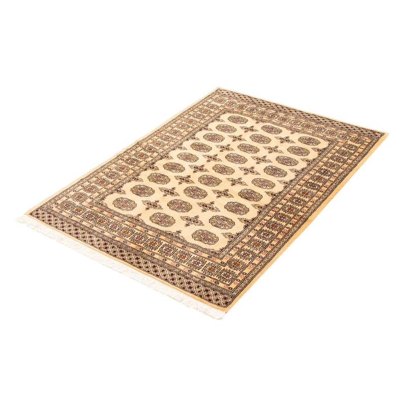 ECARPETGALLERY Hand-knotted Peshawar Bokhara Beige Wool Rug - 4'8 x 6'9