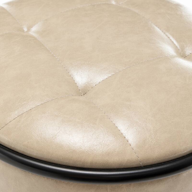 Round Storage Bar Stool Set of 2