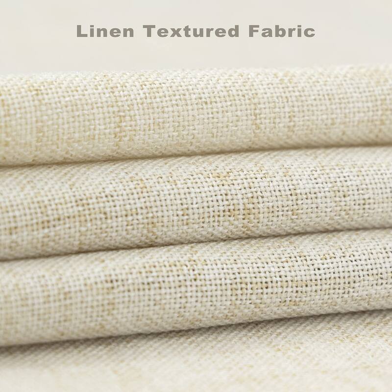 DriftAway Pinch Pleat Valance for Kitchen Window Faux Linen Textured