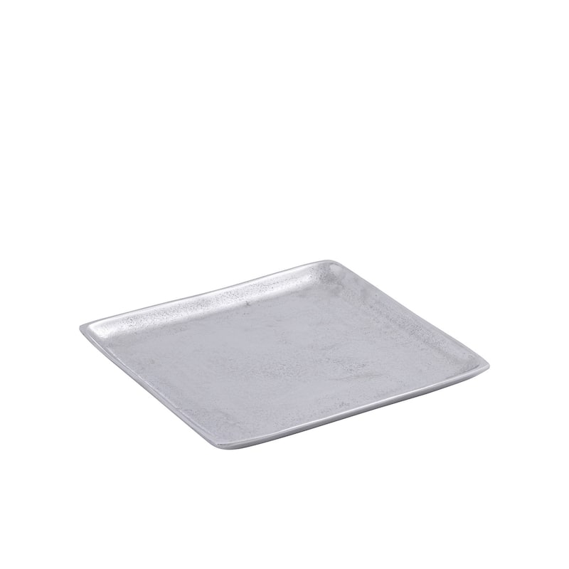 Plate Square Raw Nickel Dia 11" ALUMINUM - Raw Nickel