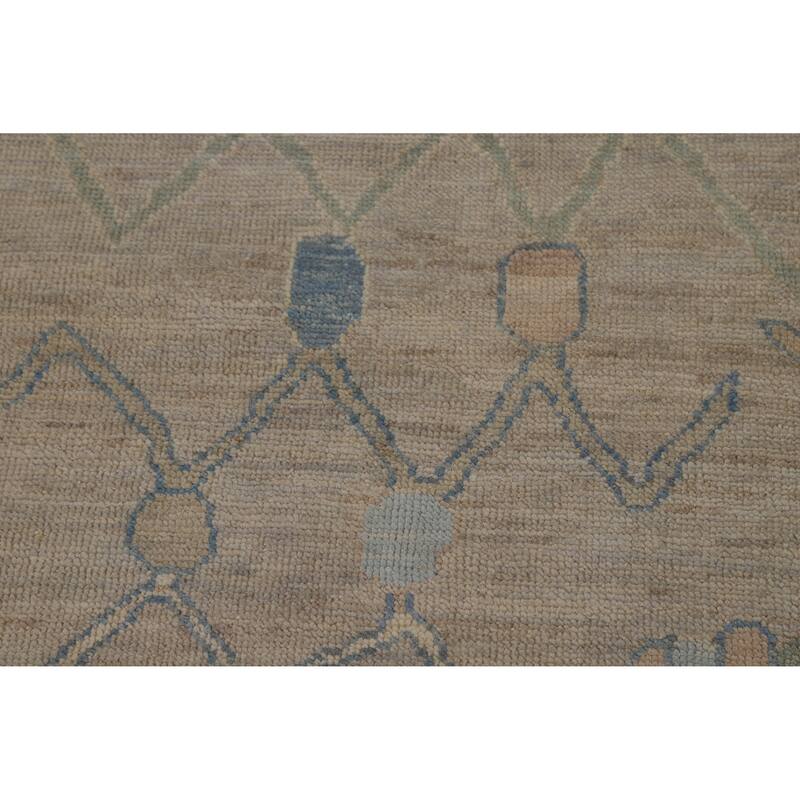 Grey Oushak Turkish Area Rug Vegetable Dye Handmade Wool Carpet - 8'9"x 11'8"