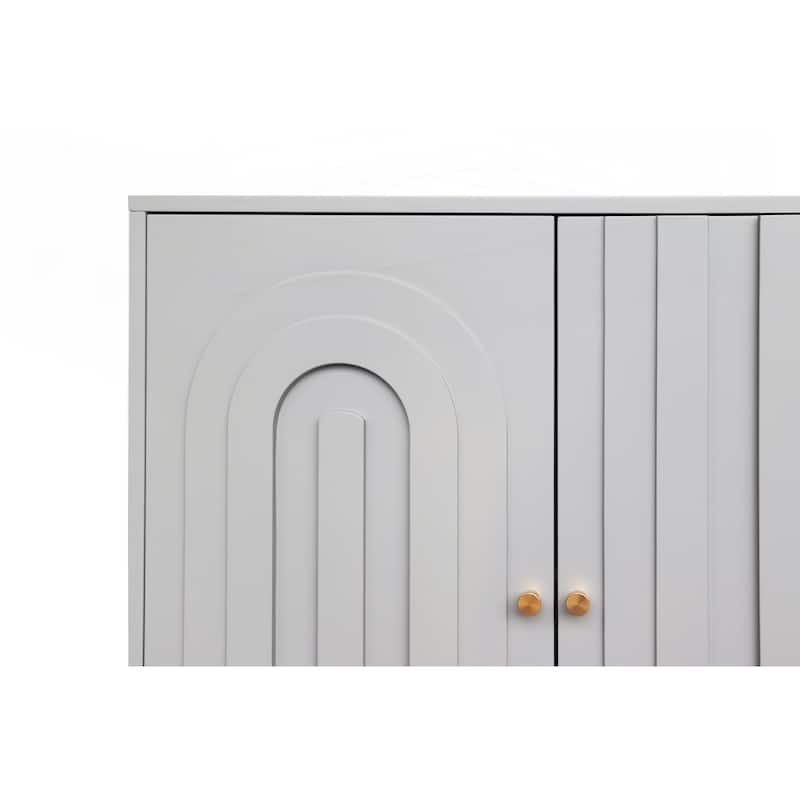 Modern 4 Door Wooden Cabinet Sideboard Buffet