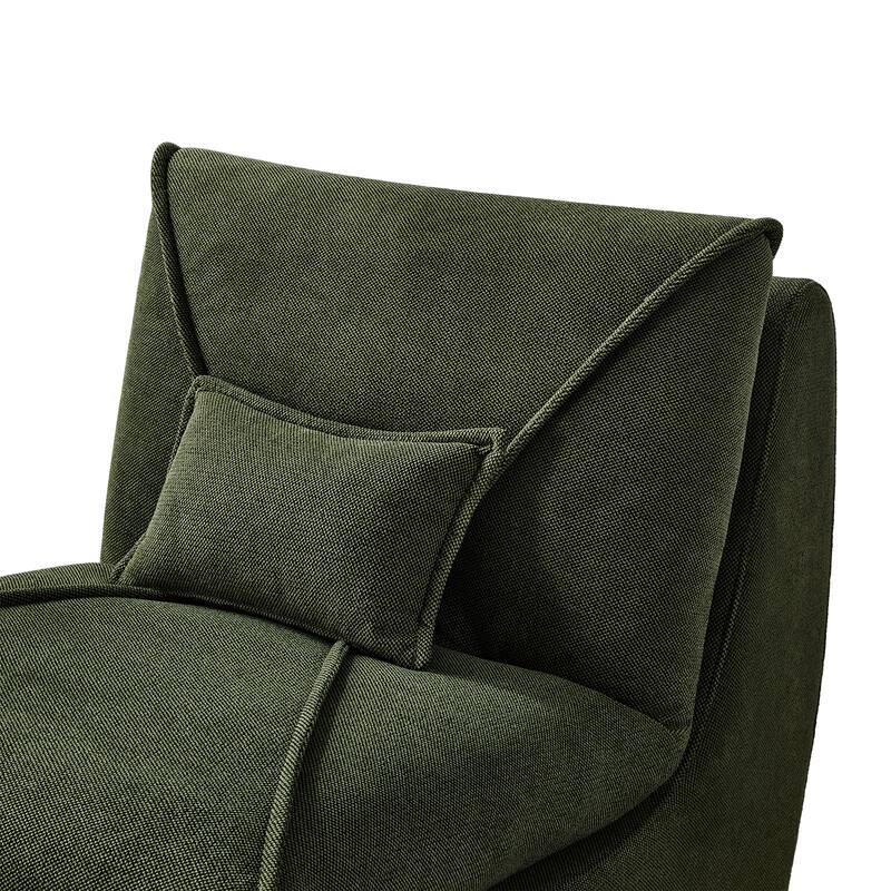 Modern Compressed Lounge Chair with Ottoman, Ideal for Small Spaces and Comfortable Seating