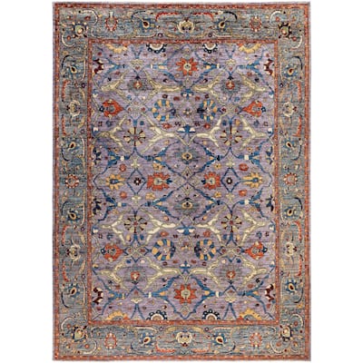 Serapi One-of-a-Kind Hand-Knotted Area Rug - Purple - 8' 9" x 12' 3"