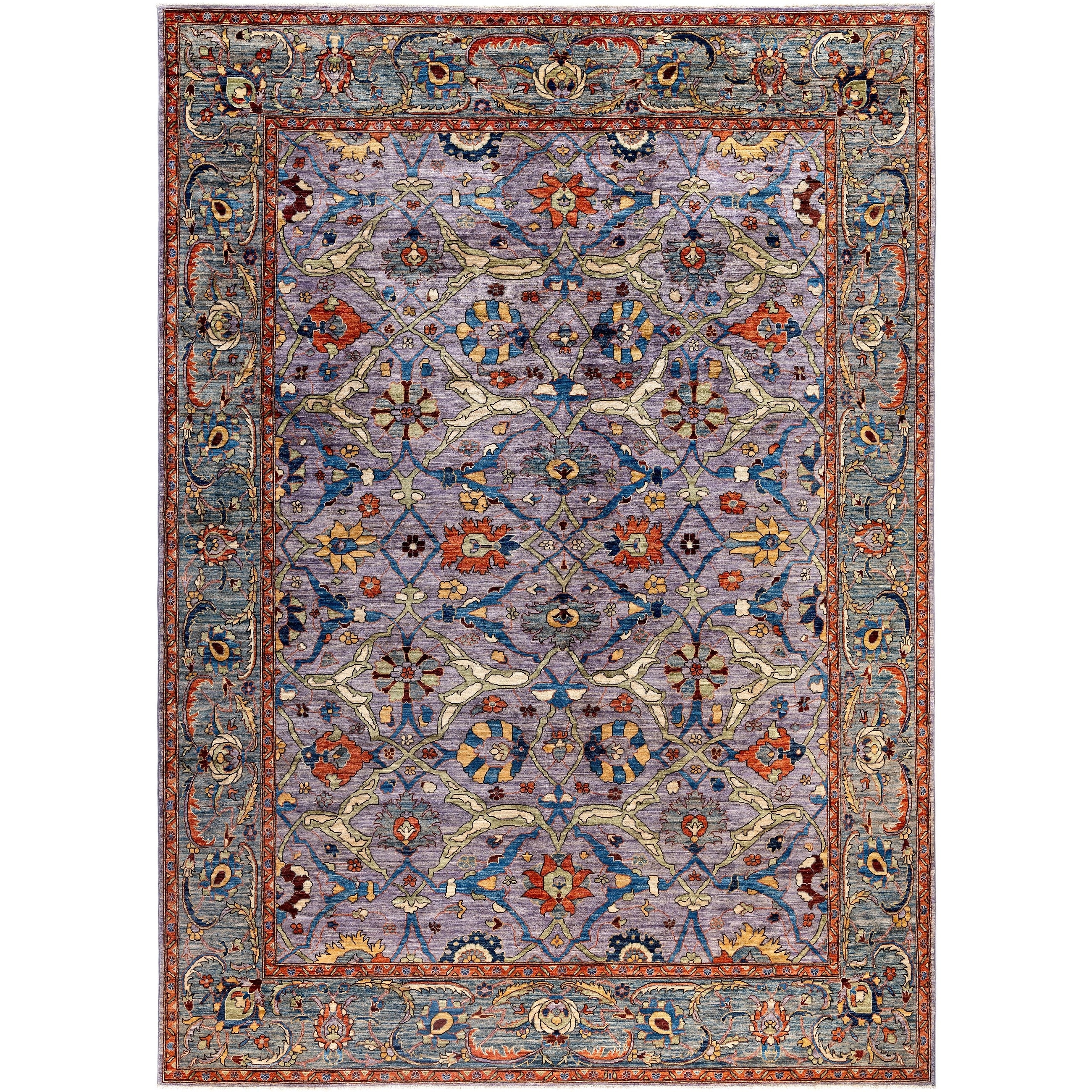 Serapi One-of-a-Kind Hand-Knotted Area Rug - Purple - 8' 9" x 12' 3"