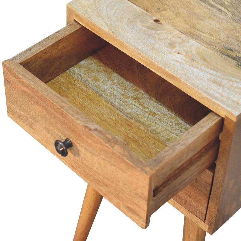 Artisan Furniture Solid Wood Mini 2 Drawer Oak-ish Nightstand