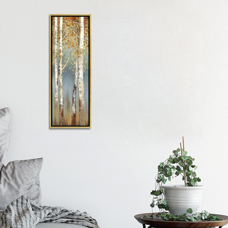 iCanvas "Butterscotch Birch Trees I" by Allison Pearce Framed Canvas Print