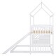 preview thumbnail 13 of 38, Friendly Design Twin Over Twin Bunk Bed with Two Drawers and Slide, House Bed with Slide