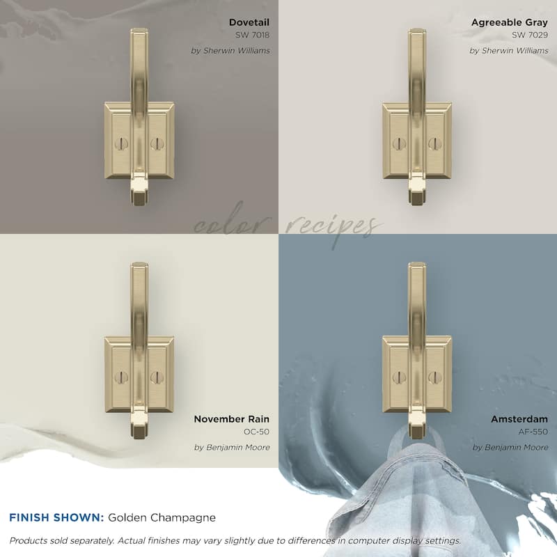 Amerock Aliso Double Prong Decorative Wall Hook