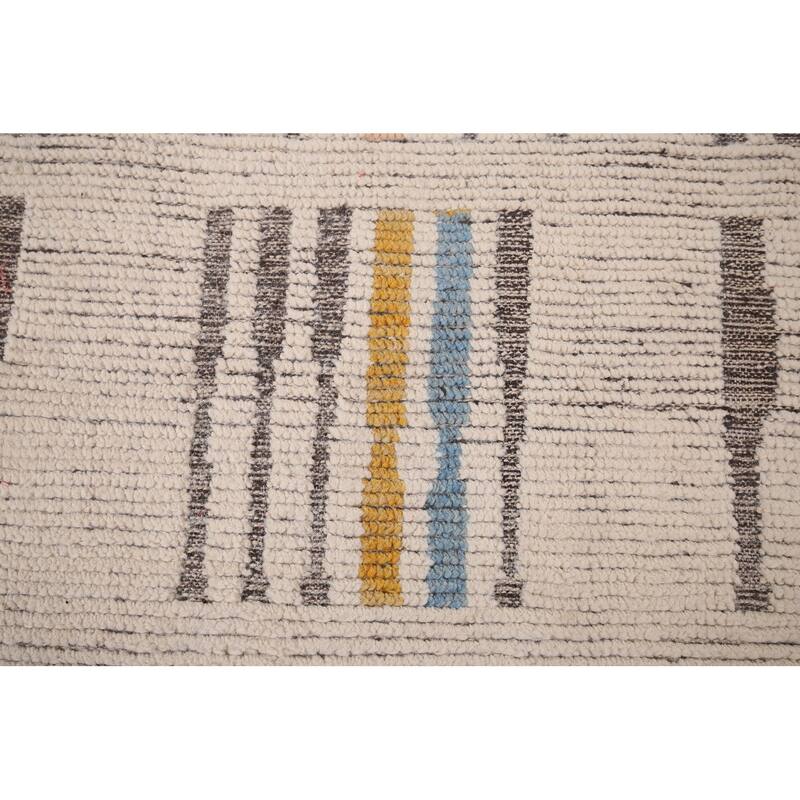 Earth Tone Moroccan Oriental Large Area Rug Hand-Knotted Wool Carpet - 11'6" x 18'4"