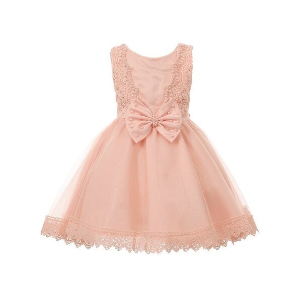blush pink girl dress