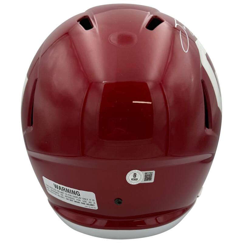 Sam Bradford Autographed Oklahoma Sooners 2008 Heisman Trophy Winner Signed Full Size Replica Football Helmet Beckett COA