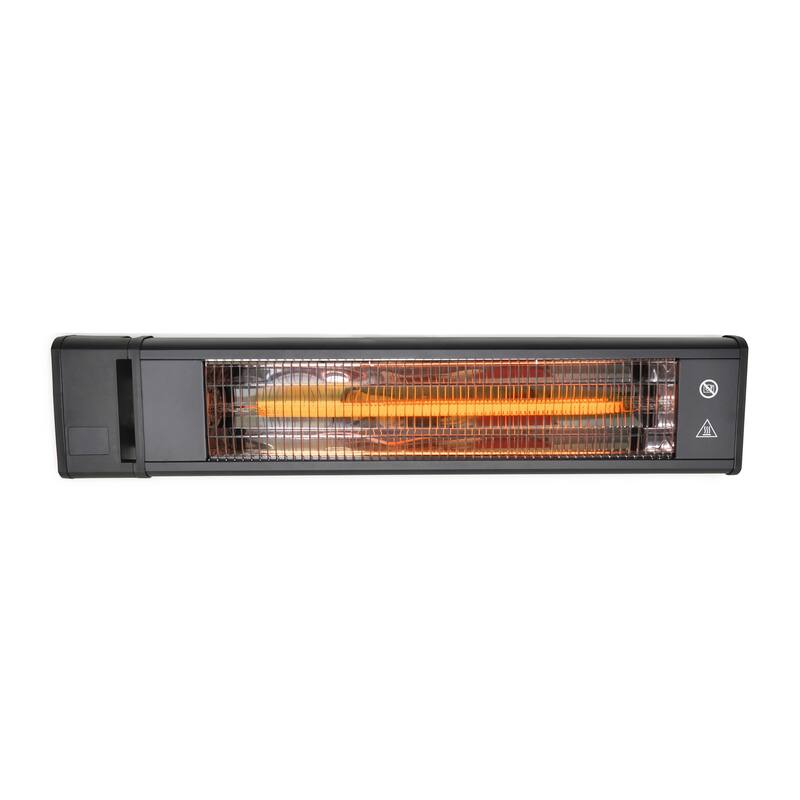 Electric IP65 Outdoor Carbon Fiber Heater with Wall/Ceiling Mount - Black