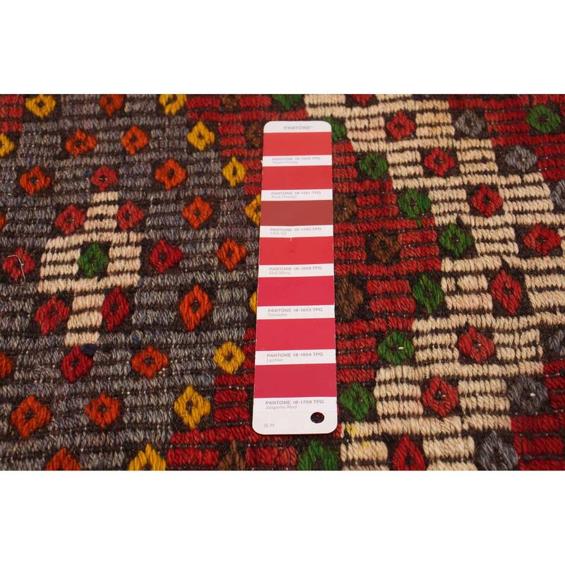 ECARPETGALLERY Flat-Weave Yoruk Red Wool Kilim - 5'11 x 11'1