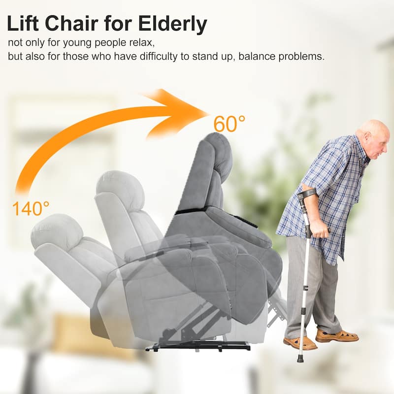 Electric Power Lift Recliner Chair Remote Control Recliner Sofa,Heavy duty Reclining Chair for Elderly Recliner Sofa for Bedroom