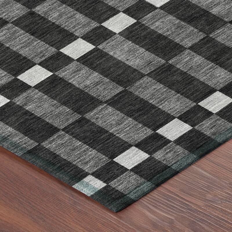 Machine Washable Indoor/ Outdoor Modern Augusta Chantille Rug