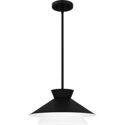 Lionel 1-Light Matte Black Pendant Light