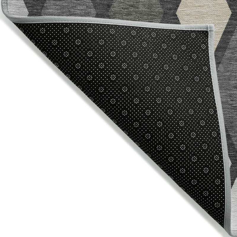 Machine Washable Indoor/ Outdoor Chantille Diamond Prism Rug