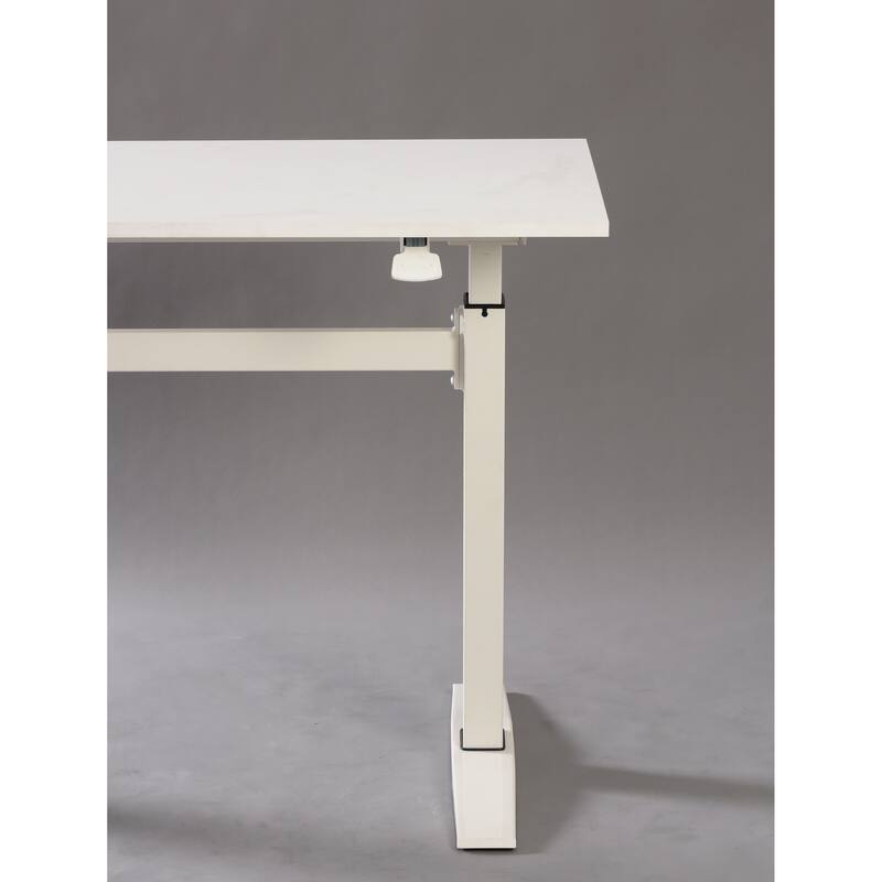 47" Tech Desk Standing and Adjustable Desk In White