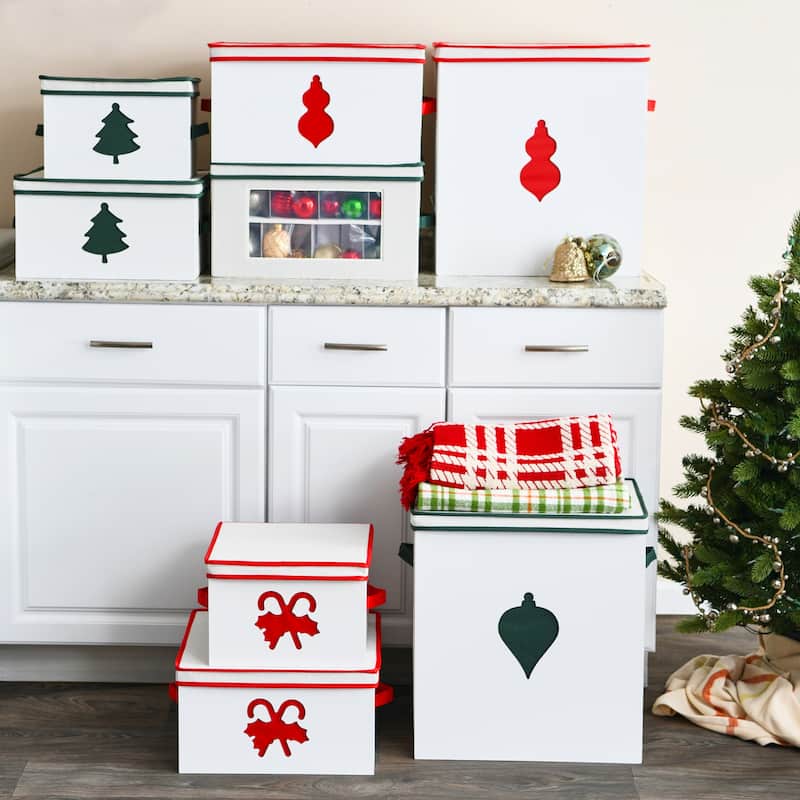 Household Essentials Ornament Storage Chest with 24 Pockets - 13.5"L x 18.6"W x 10.0"H