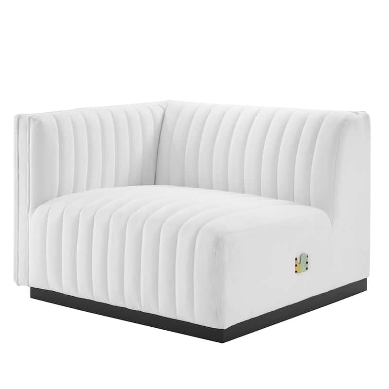 Conjure Channel Tufted Upholstered Fabric 6-Piece U-Shaped Sectional