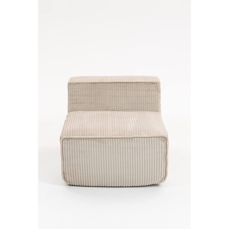 Modular Sectional Sofa with Pillows, Corduroy Upholstered 3-Seater Sofa, All-Compressed Foam Sofa for Living Room, Apartment