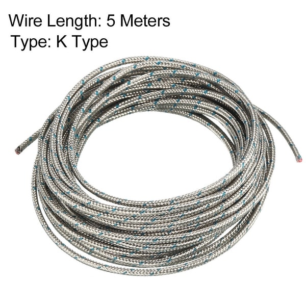 K Type Thermocouple Wire 2x0.8mm Stranded Wire Extension Wire 5 Meters Long