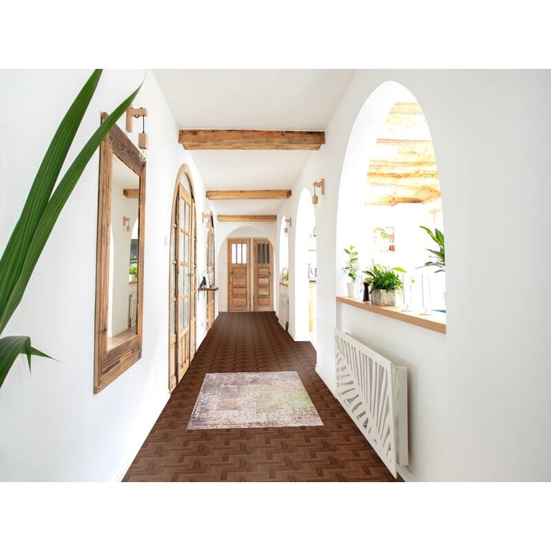 Multicolor Abstract Foyer Rug Hand-Knotted Accent Wool Carpet - 2'6"x 4'10"