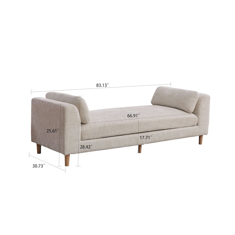 Chenille Upholstered Leisure Bench, for use at the end of beds, entryways, living rooms, and under windows