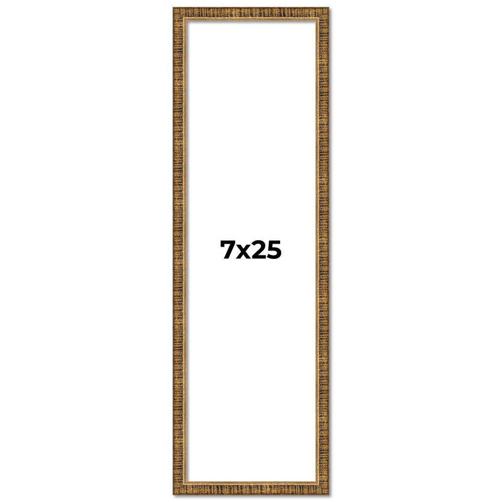 7x25 Frame Gold Kingsley Distressed Solid Wood Picture Frame Width