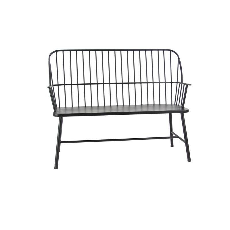 Iron Traditional Outdoor Bench 38 x 48 x 19
