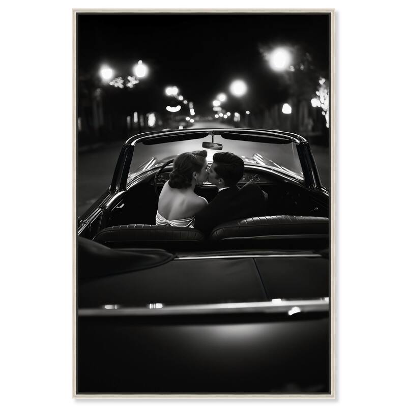 Kiss Me in the Moonlight I Canvas by Art Remedy - Silver - 30" x 45"