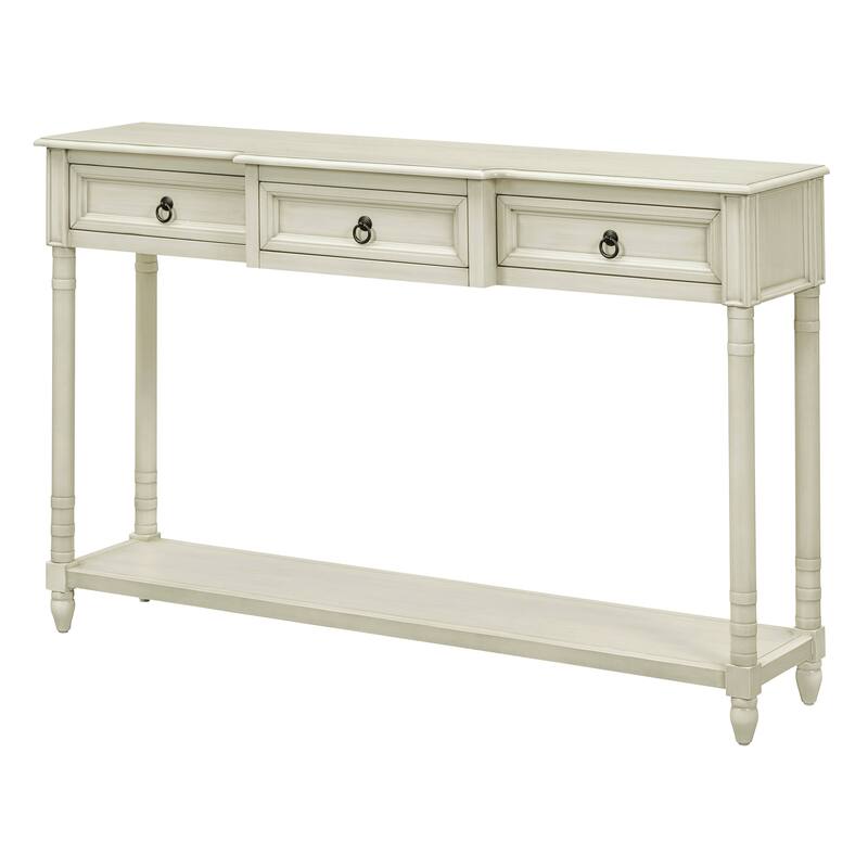 Console Table Sofa Table with Drawers for Entryway with Drawers and Shelf