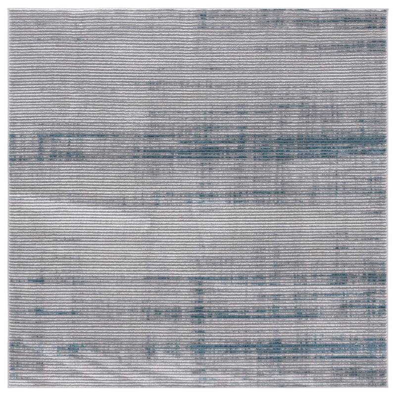 Martha Stewart Isabella Irfana Contemporary Rug - 6'7" Square - Grey/Blue