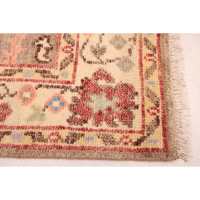 ECARPETGALLERY Hand-knotted Modern Oushak Brown Wool Rug - 3'11 x 6'0