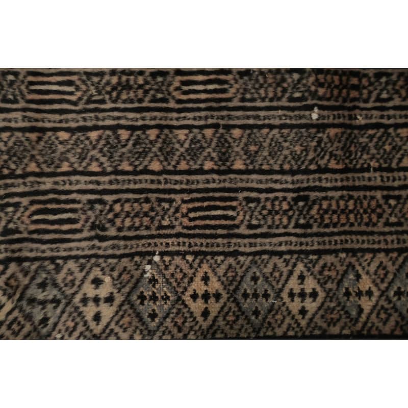 Hand Knotted Oriental 100% Wool Carpet Traditional Geometric Beige & Ivories Bokhara Area Rug - 5' 11'' X 6' 1''