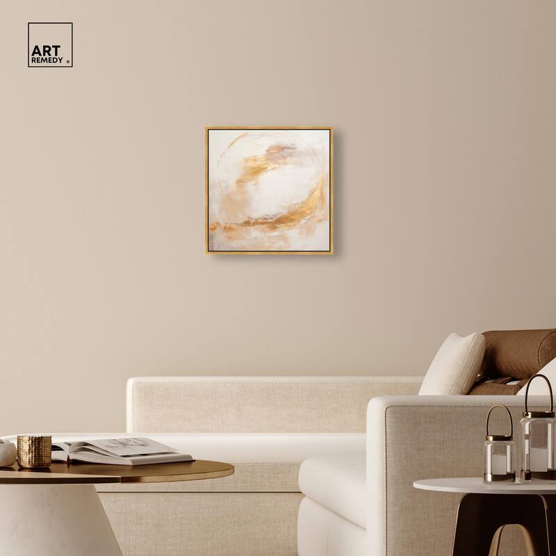 Golden Orb I Canvas by Art Remedy