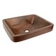 preview thumbnail 2 of 10, 19-in Rectangle Skirted Vessel Hammered Copper Sink (VREC19SKDB)