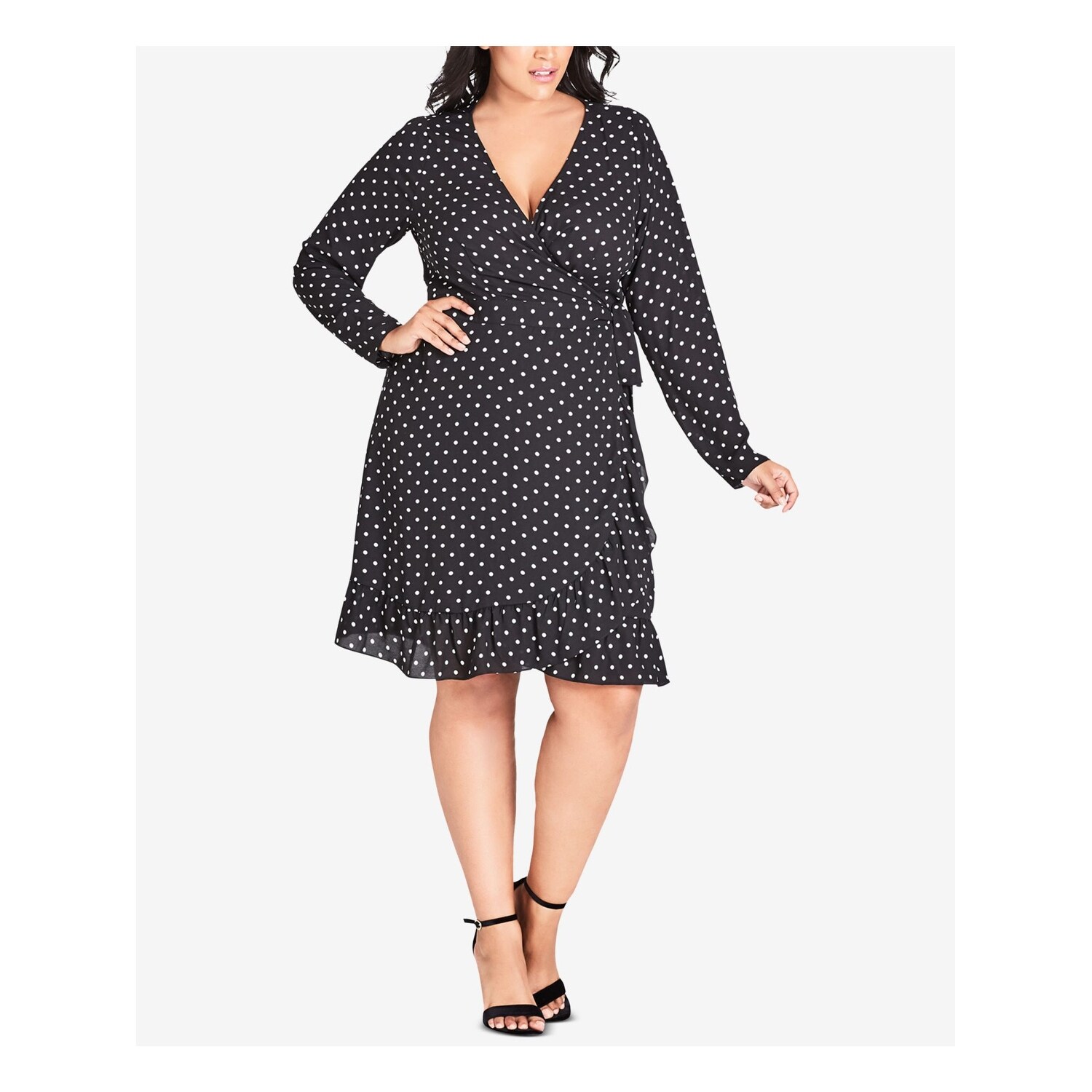 black wrap dress size 22