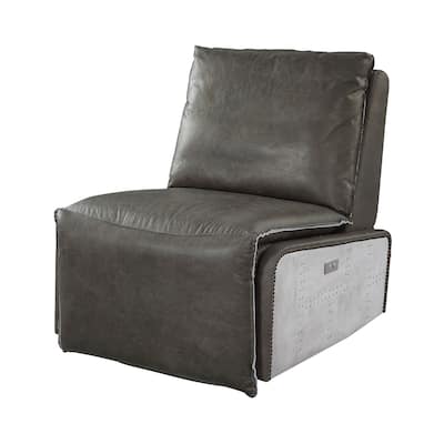 Bothell Gray Aluminum Patchwork Recliner