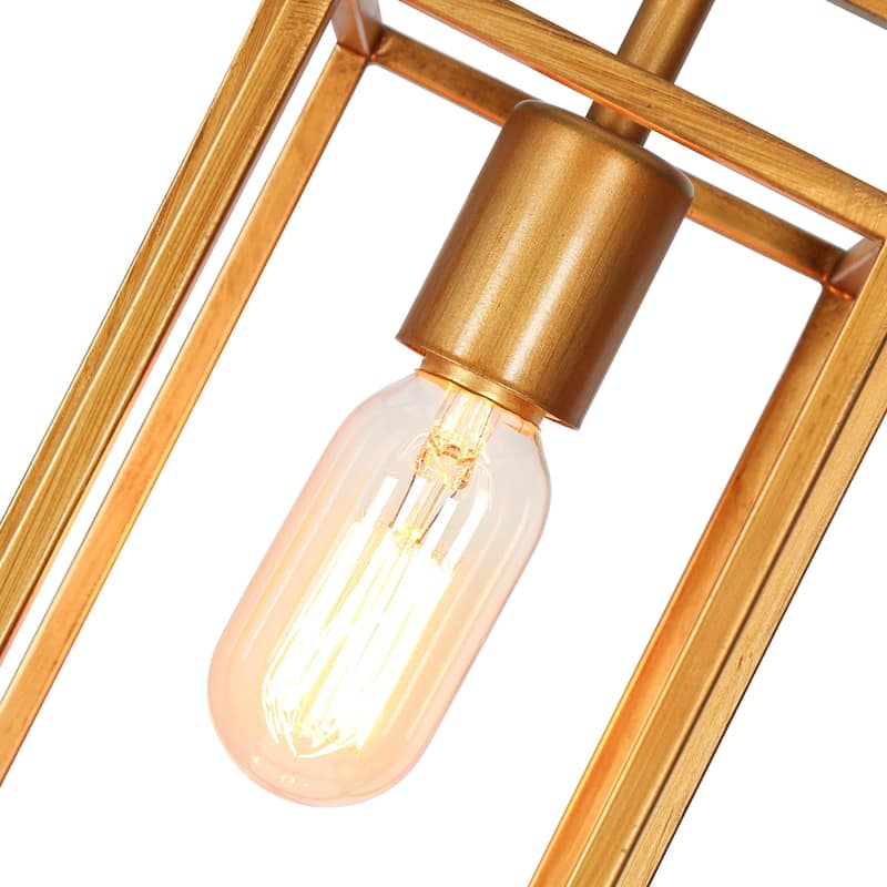 Dilley Modern Antique Gold Mini 1-Light Pendant Lights for Kitchen Island - L5.5'' x W4.72 '' x H11.8''
