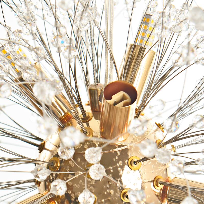 9-Light Firework Crystal Chandeliers Dandelion Pendant Lights